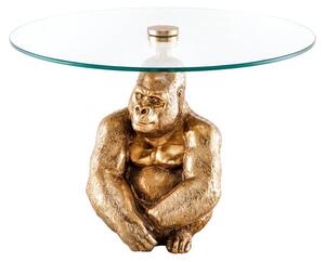 Tavolino da salotto 60 cm in vetro dorato, design moderno per il soggiorno. ACQUISTA ORA
