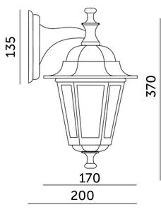 Applique da esterno 1xE27/60W/230V IP44 bianco
