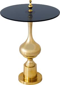 Piastra in vetro da 65 cm, design dorato, tavolo moderno per soggiorno - ACQUISTA ORA