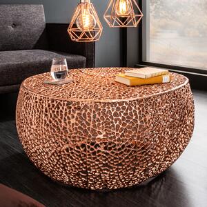Riess-ambiente Tavolino dal design raffinato ABSTRACT LEAF 80 cm rame Tavolino Tavolo