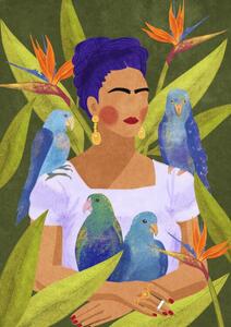 Illustrazione Frida and birds, Raissa Oltmanns