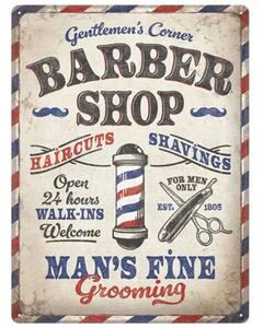 Targa in metallo Barber Shop