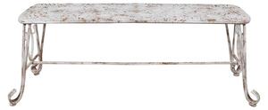 Panchina da giardino Clayre & Eef 117x37x42 cm Bianco Marrone Metallo