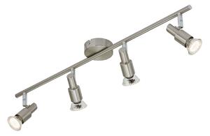 Faretto LED per soffitto orientabile e inclinabile 4xGU10 12W nichel opaco Briloner