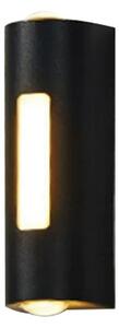 Applique Led da parete Lounge 10W Nero IP54 Bianco caldo 3000K M LEDME
