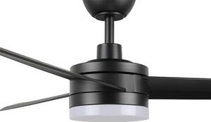 Lampadario Ventilatore da soffitto Black Curve 24W illuminazione Led regolabile con telecomando M LEDME