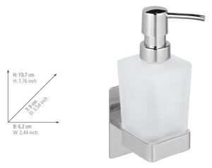 Dispenser di sapone in vetro autoportante in argento lucido 200 ml Genova - Wenko
