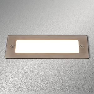 Lucande applique a LED da incasso Holly, 17 cm, acciaio inox HOLLY, Alluminio / Grigio / Zincato, Acciaio Inox, Moderno, Applique da esterni
