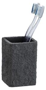 Bicchiere per spazzolino grigio scuro Villata - Wenko