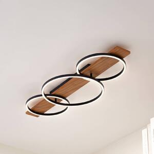 Plafoniera a LED Galad Lindby, dimmerabile, Legno chiaro, Soggiorno / Sala da pranzo, Legno, Moderno, Plafoniera LED