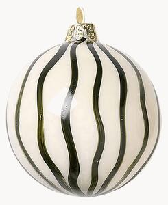 Palline di Natale in vetro dipinto a mano Lines 4 pz