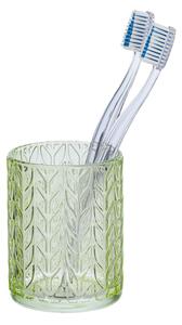 Bicchiere di vetro verde per spazzolini da denti Vetro - Wenko