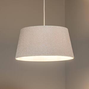 Lampada a sospensione Euluna Boucle, tessuto ecru, Ø 50 cm, 1 luce