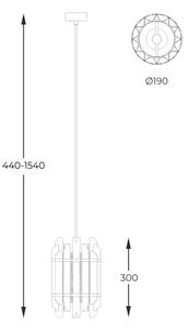 Zuma Line P0556-01D-V7V7 - Lampadario a sospensione con filo ALEXANDRIA 1xE14/40W/230V oro