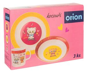 Set da pranzo per bambini in porcellana 3 pezzi Kittens - Orion