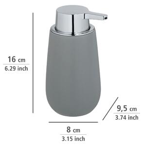 Dispenser di sapone in ceramica grigia 320 ml Badi - Wenko
