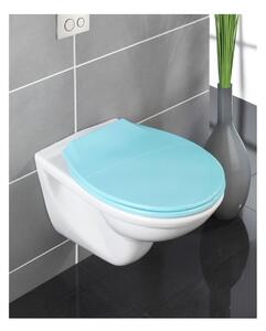 Sedile WC blu con chiusura facilitata , 44 x 37 cm Kos - Wenko