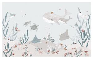 Carta da parati per bambini 400 cm x 248 cm Dreamy Seabed - Lilipinso
