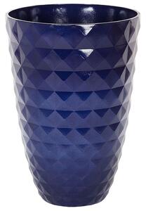 Set di 2 Vasi per piante in fibra di argilla blu navy 50 x ⌀ 35 cm per esterni interni per tutte le stagioni Beliani