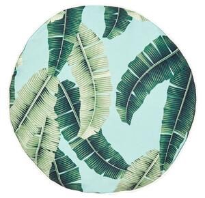 Set di 2 cuscini da giardino in poliestere verde ⌀ 40 cm Motivo a foglie rotondi Design moderno Cuscini decorativi Beliani