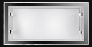 Applique In Vetro E Metallo Moderna Frame Bianco 2 Luci E14