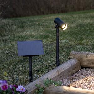 STAR TRADING Faretto solare a LED Powerspot 53 cm, 250 lm, nero, picchetto da terra, Nero, Plastica, Moderno, Lampade solari