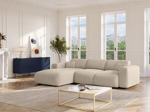 Grande divano letto angolo a sinistra in Tessuto chiné Beige - POGNI della Maison Céphy