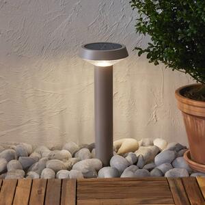 STAR TRADING Lampada LED con picchetto da giardino Casa, beige, altezza 45 cm Casa, Crema / Ambra, Acciaio Inox, Moderno, Lampade solari