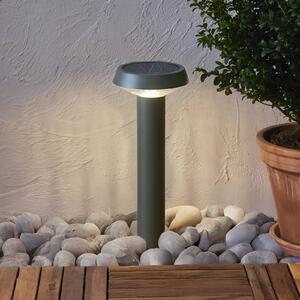 STAR TRADING Lampada LED con picchetto da giardino Casa, verde, altezza 45 cm Casa, Verde, Acciaio Inox, Moderno, Lampade solari