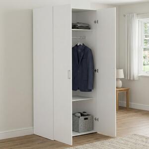 Guardaroba 2 ante\ bianco camera da letto 77x175h cm - Alibabba