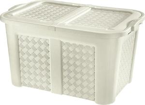 Tontarelli Cesta Portabiancheria 123 Litri con coperchio colore angora - 8035450210 Arianna