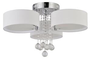 Lampada a soffitto Gambela, 3 attacchi E27 + LED bianco, modello LP-991/3C WH, Light Prestige