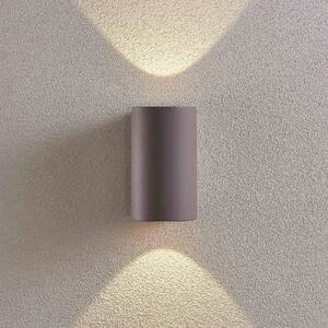 Lindby Applique LED da esterni Katalia cemento, 2 luci