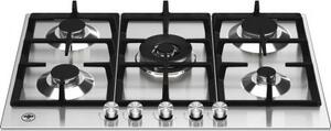 La Germania Piano Cottura 5 Fuochi a Gas Larghezza 75 cm (1 Bruciatore Wok) in Acciaio Inox colore Inox - P755CLAGX