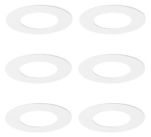 Set di 6 anelli distanziatori bianchi per faretti da incasso 7,5 - 13 cm - Spacer
