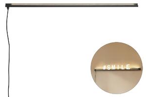 Lampada da parete moderna nera con LED inclusi - Letterbox