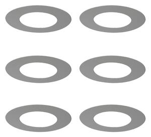 Set di 6 anelli di copertura in acciaio inossidabile per faretti da incasso 7,5 - 13 cm - Spacer