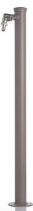 Fontana da Giardino con Rubinetto e vasca Rotonda Dimensioni 11x15x h 86 cm - peso 4,5kg con tubo rubinetto, Colore Tortora
