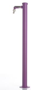Fontana da Giardino con Rubinetto e vasca Rotonda Dimensioni 11x15x h 86 cm - peso 4,5kg con tubo rubinetto, Colore Viola