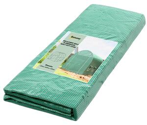 Outsunny Telo per Serra in PE con 6 Finestre, Porta Avvolgibile e Bordi Interrati, 3x2x2 m, Verde