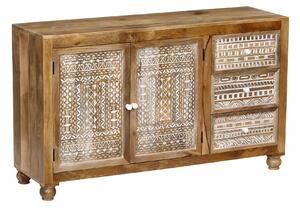 VIGGO - mobile in legno di mango con 2 ante e 3 cassetti
