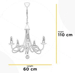 ONLI - Lampadario a catena MILVIA 5xE14/6W/230V bronzo