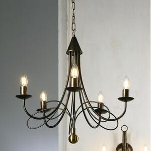 ONLI - Lampadario a catena MILVIA 5xE14/6W/230V bronzo