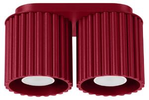 Lampada da soffitto AURA 2 bordeaux GU10 2xGU10 10W alluminio 12x10x21cm Sollux Lighting