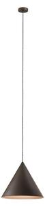 Lampadario conico perenz iconic 8404 gr e27 led 30cm grigio marrone - Perenz