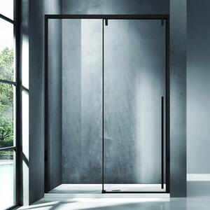 Kamalu porta doccia 120cm scorrevole con profilo nero vetro 8mm | ksa4000n