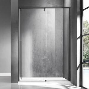Kamalu porta doccia 130cm scorrevole colore acciaio grigio spazzolato | ksa4000gm
