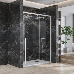 Kamalu porta doccia bianca 120cm scorrevole altezza 200h | ksa4000b
