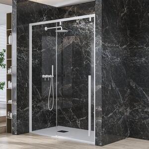 Kamalu porta doccia bianca 130cm scorrevole altezza 200cm | ksa4000b