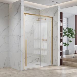 Kamalu doccia nicchia oro spazzolato 120cm scorrevole altezza 200h | ksa4000g